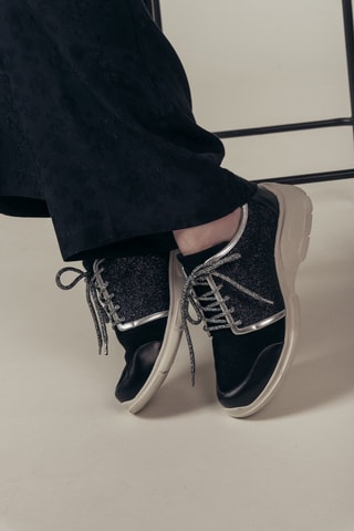 Sapatilhas de couro Hayette Preto