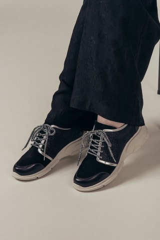 Sapatilhas de couro Hayette Preto