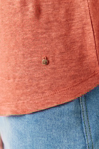 Camisola de alças em linho - 
Laranja