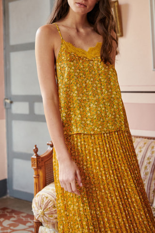 Camisola de alças - 
Amarelo