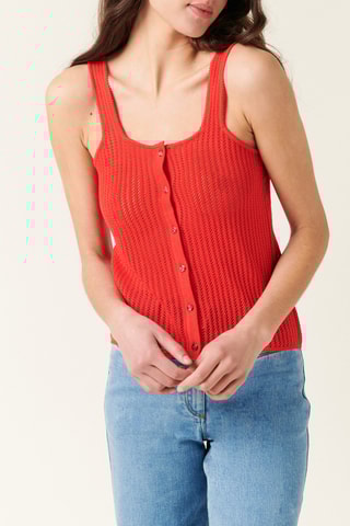 Camisola de alças - 
Vermelho