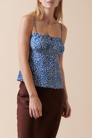 Camisola de alças - 
Azul