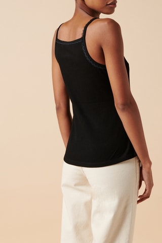 Camisola de alças - 
Preto