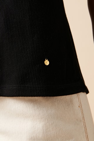 Camisola de alças - 
Preto