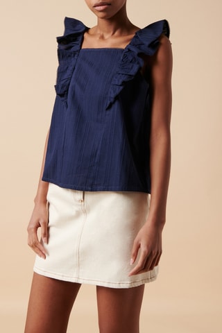 Camisola de alças - 
Azul