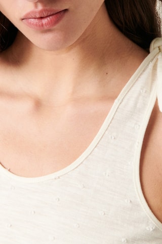 Camisola de alças - 
Amarelo-claro