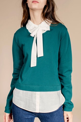 Camisola efeito ilusório Simon Verde e branco