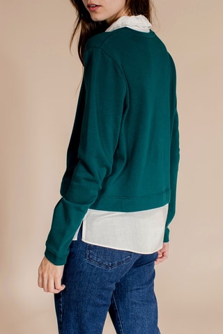 Camisola efeito ilusório Simon Verde e branco