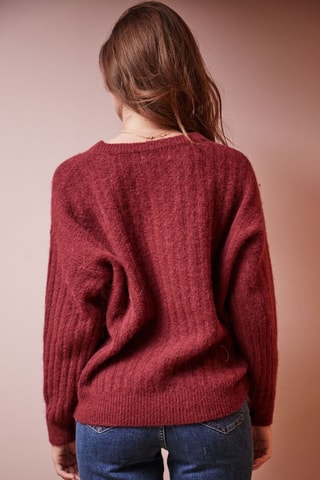 Camisola em bebé alpaca e lã Maxime - Vermelho