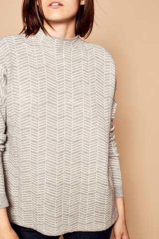 Camisola Cinzento-claro e branco