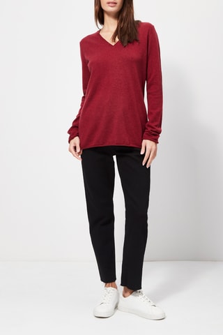 Camisola de lã e caxemira Cor-de-vinho