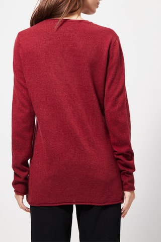 Camisola de lã e caxemira Cor-de-vinho