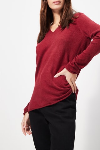 Camisola de lã e caxemira Cor-de-vinho