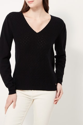 Camisola de lã e caxemira Preto