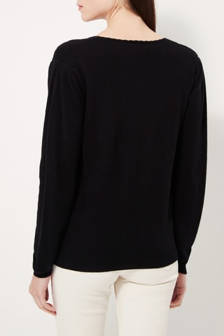 Camisola de lã e caxemira Preto