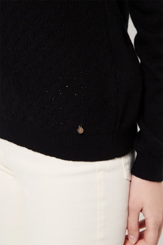 Camisola de lã e caxemira Preto