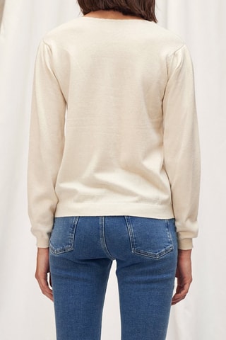 Camisola de lã e caxemira Creme