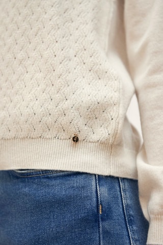 Camisola de lã e caxemira Creme