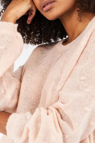 Camisola em lã e mohair Marlette - Rosa