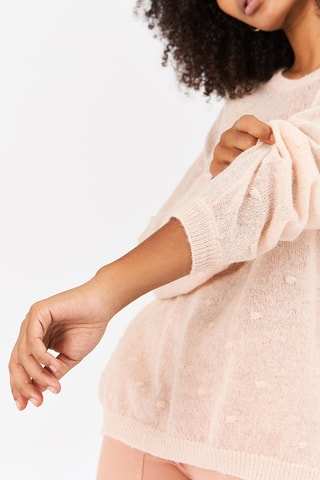 Camisola em lã e mohair Marlette - Rosa