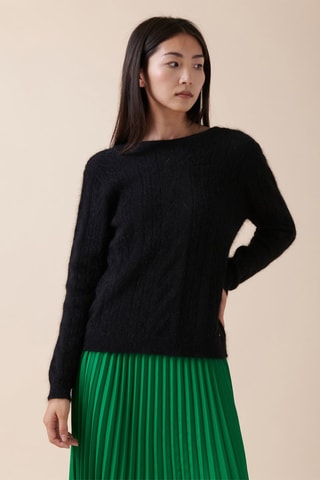 Camisola em angora Mesra - Preto