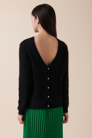 Camisola em angora Mesra - Preto