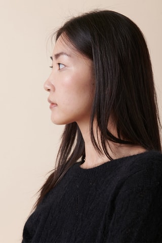 Camisola em angora Mesra - Preto