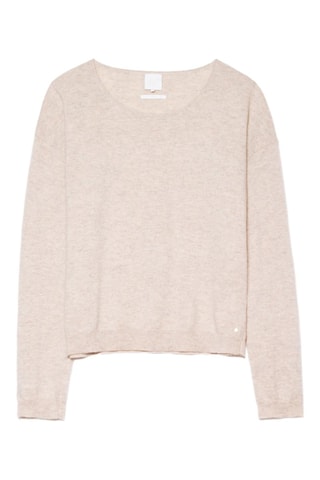 Camisola em caxemira Makina - Bege ­mesclado