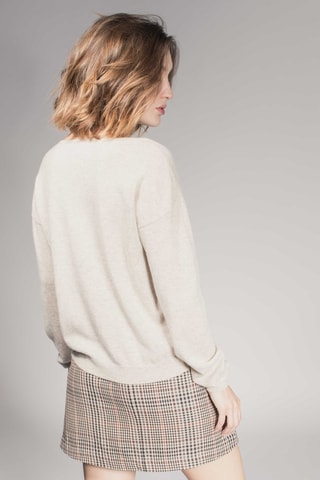 Camisola em caxemira Makina - Bege ­mesclado