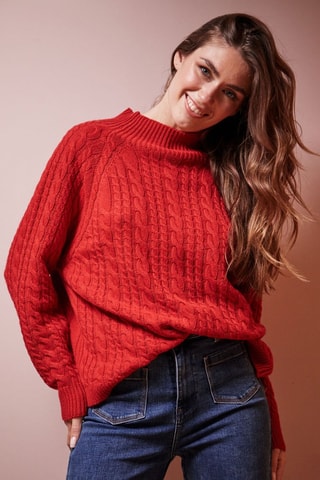 Camisola em lã Maylisse - Vermelho