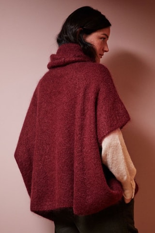 Camisola oversize em lã mohair Maloe - Bordô