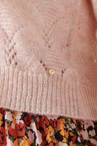 Casaco de malha em lã e lã mohair Martigues - Salmão