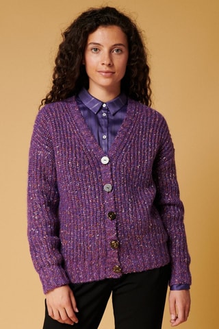 Casaco de malha Moulina - Violeta