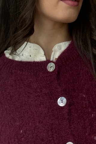 Colete em lã mohair Maelle - Bordô