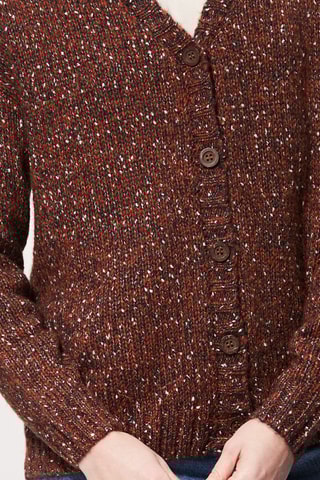 Casaco de malha Miel Castanho