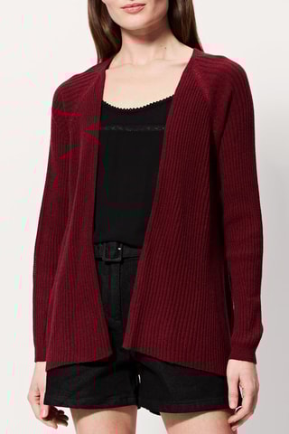 Casaco de malha em lã e caxemira Minesota - Bordô