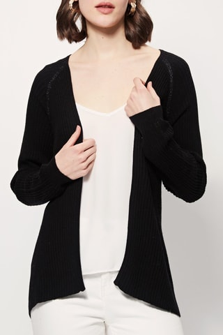 Casaco de malha em lã e caxemira Minesota - Preto