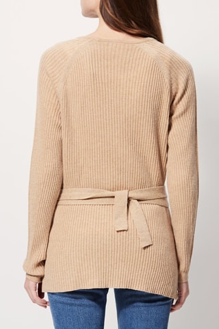 Casaco de malha em lã e caxemira Minesota - Camel