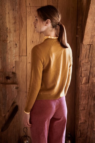 Casaco de malha em caxemira Mouxir - Mostarda