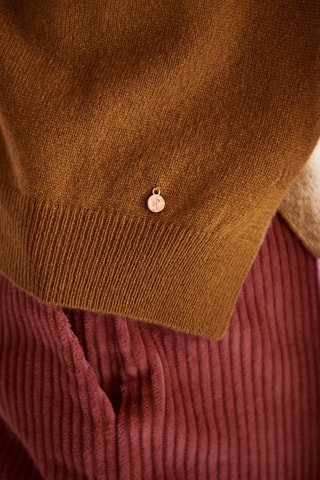 Casaco de malha em caxemira Mouxir - Mostarda