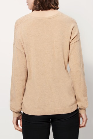 Casaco de malha em lã e caxemira Meredith - Bege