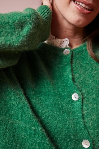 Casaco de malha em alpaca e lã Mirande - Verde