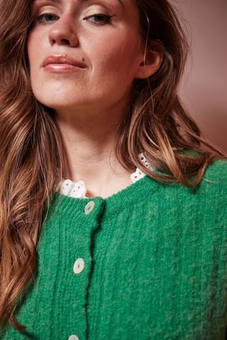 Casaco de malha em bebé alpaca e lã Marcel - Verde