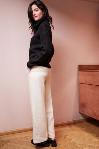 Calças Parme em linho - Bege