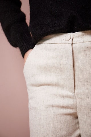 Calças Parme em linho - Bege