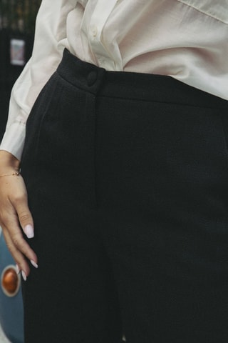 Calças Parme em linho - Preto