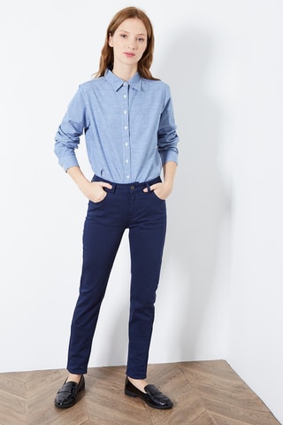 Calças de ganga direitas Azul-marinho