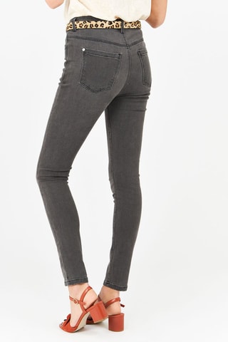 Calças de ganga slim Cinzento escuro