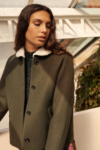 Sobretudo em lã Vassil - Caqui