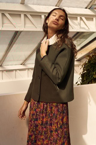 Sobretudo em lã Vassil - Caqui